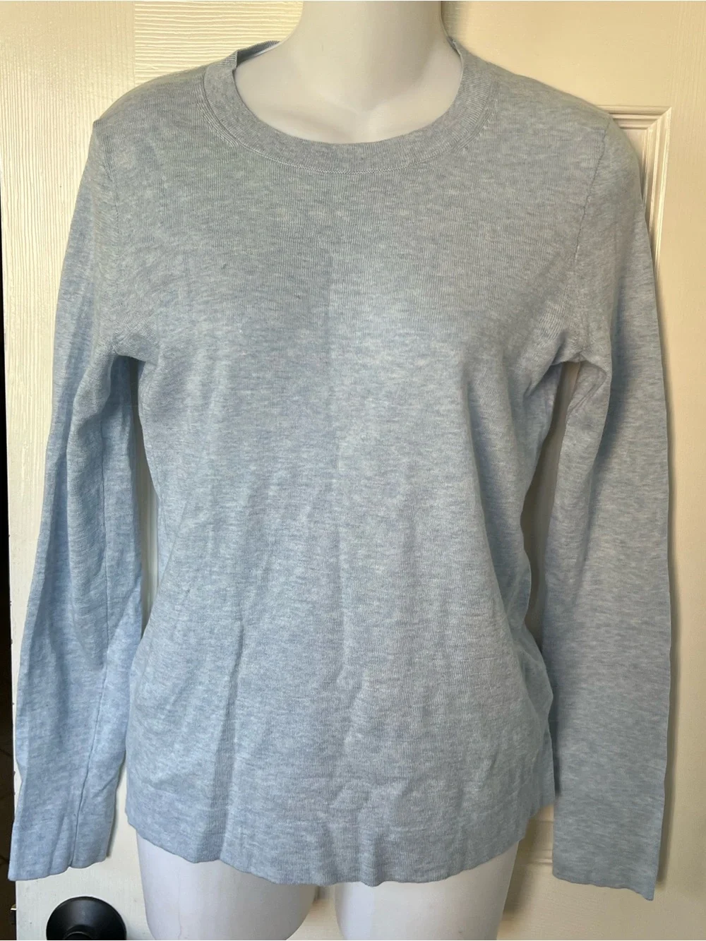 NWT J.Crew Teddie Long-Sleeve Top - Light Blue XS